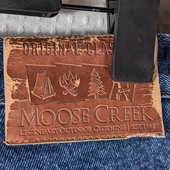 Moose Creek 34x32 Flannel Lined Jeans Plaid Interior Blue Denim Workwear Defect - Picture 3 of 6